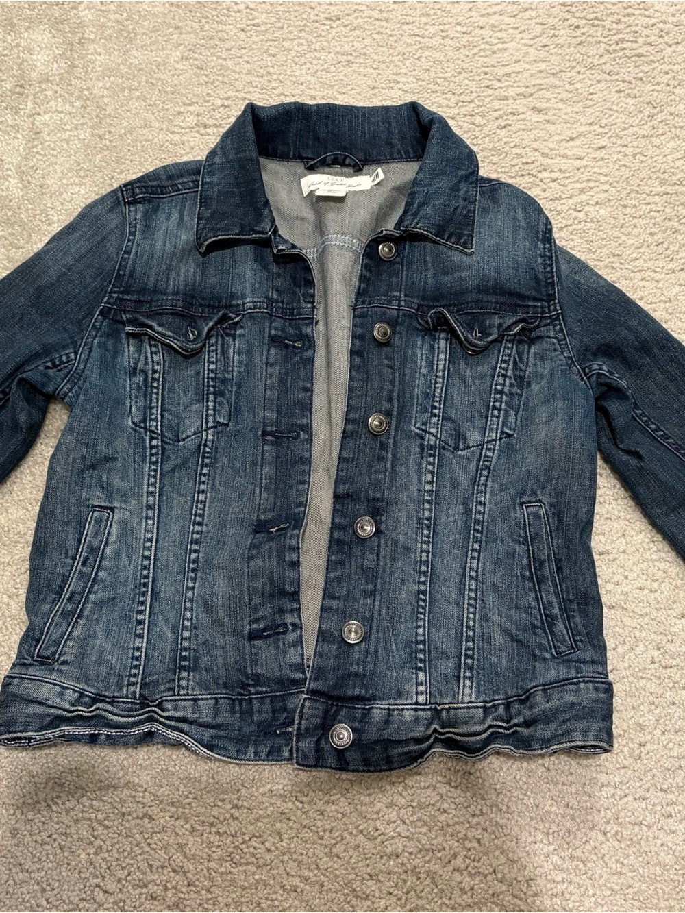 H&M Women's Washed Blue Denim Jacket